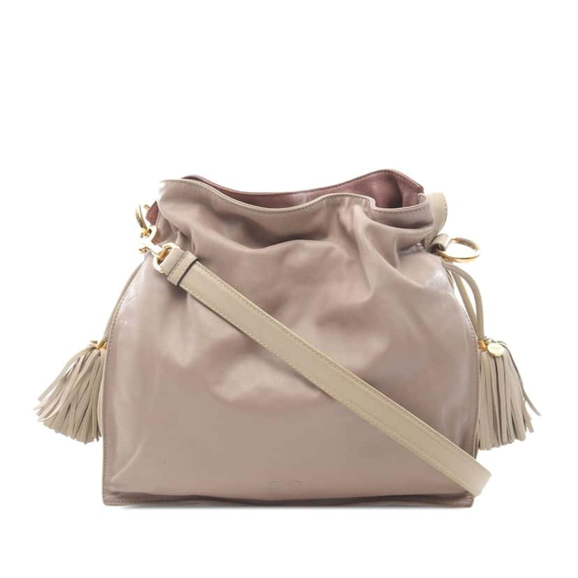 Loewe Nappa Flamenco Tassel 30 Brown Leather Good condition - Front View