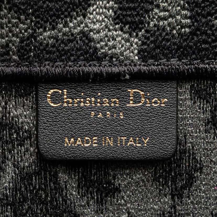 Dior Mizza Large Embroidered Canvas Leopard Book Tote Grey Canvas Good condition - Box View