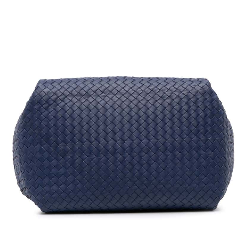 Bottega Veneta Nappa Intrecciato Parachute Tote Blue Leather Good condition - Inside View