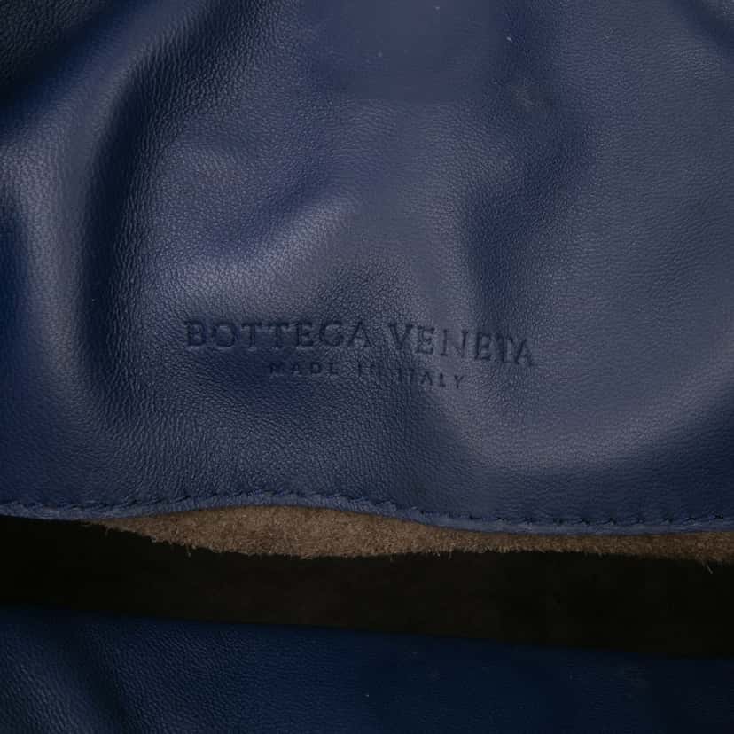 Bottega Veneta Nappa Intrecciato Parachute Tote Blue Leather Good condition - Box View
