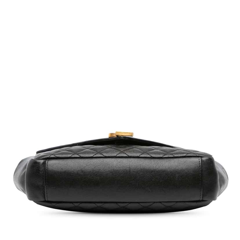 Saint Laurent Medium Sheepskin Triquilt Monogram College Bag Black Leather Good condition - Inside View