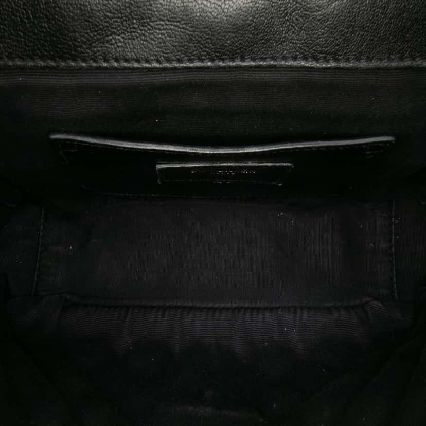 Saint Laurent Medium Sheepskin Triquilt Monogram College Bag Black Leather Good condition - Model View