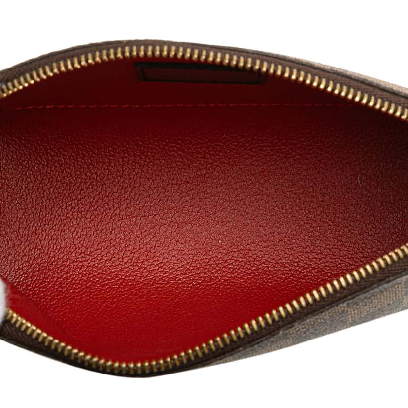 Louis Vuitton Damier Ebene Cosmetic Pouch Brown Canvas Good condition - Model View