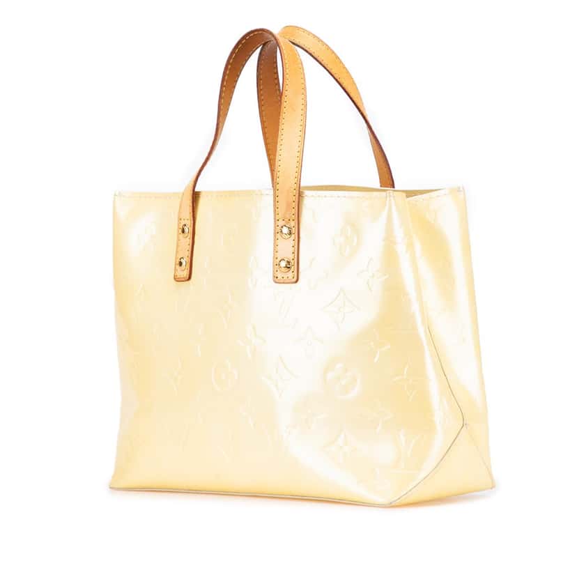 Louis Vuitton Monogram Vernis Reade PM White Leather Good condition - Back View