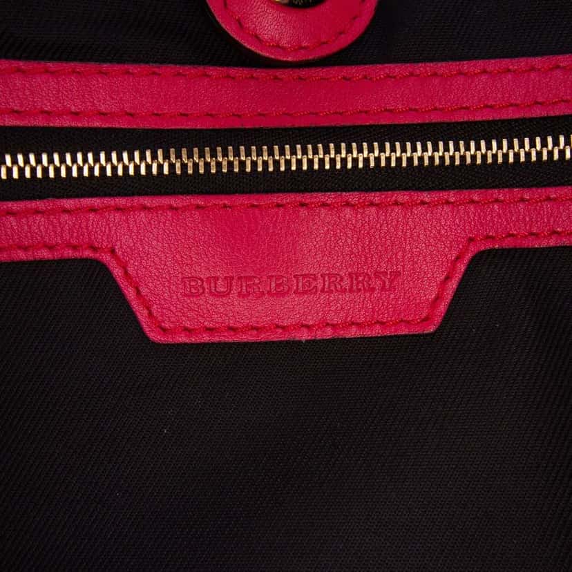 Burberry Small Haymarket Check Canvas and Leather Canterbury Tote Brown Canvas Good condition - Box View