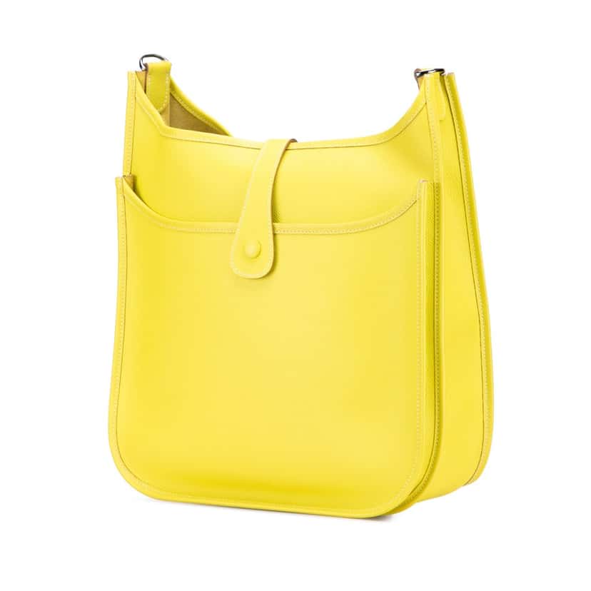 Hermès Epsom Evelyne III 33 Yellow Leather Good condition - Back View