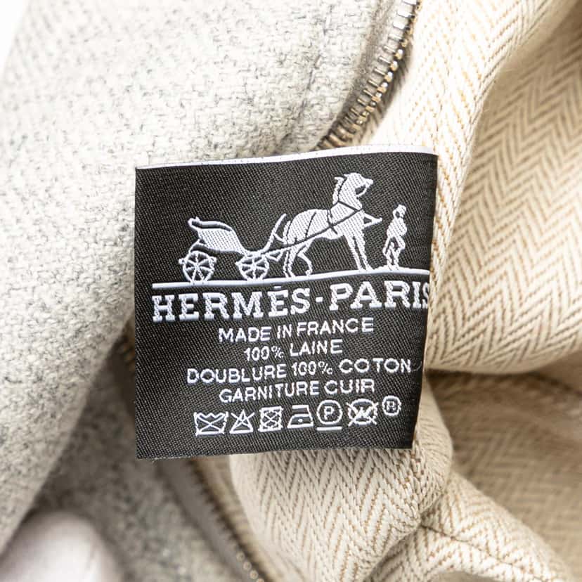 Hermès Small Wool Bride A Brac Rocabar Case Grey Wool Good condition - Box View