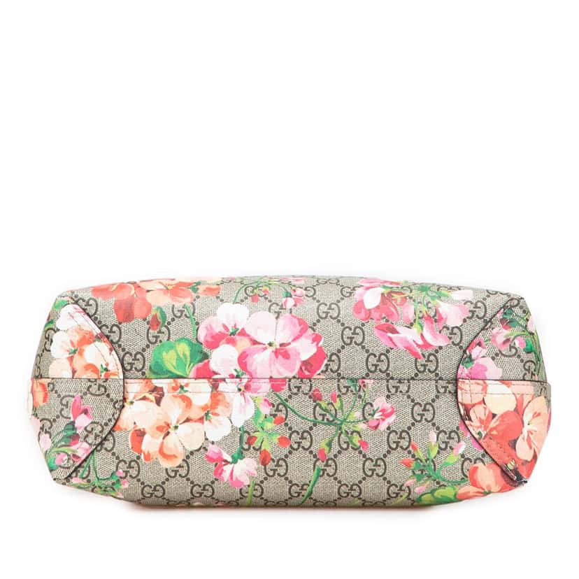 Gucci Small GG Supreme Blooms Reversible Tote Brown Canvas Good condition - Inside View