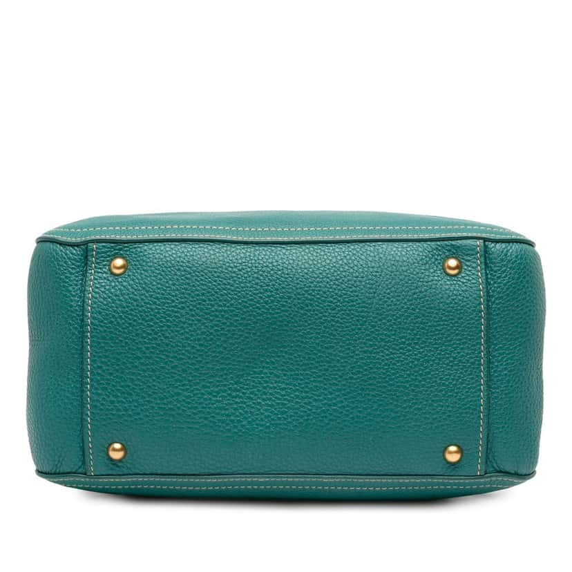 Miu Miu Vitello Caribou Satchel Blue Leather Good condition - Inside View