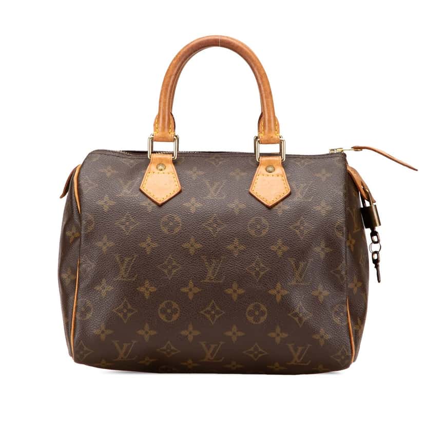 Louis Vuitton Monogram Speedy 25 Brown Canvas Good condition - Front View
