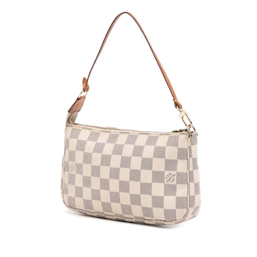 Louis Vuitton Damier Azur Pochette Accessoires White Canvas Good condition - Back View