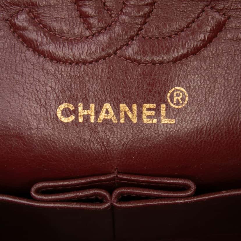Chanel Small Classic Lambskin Double Flap Black Leather Good condition - Box View