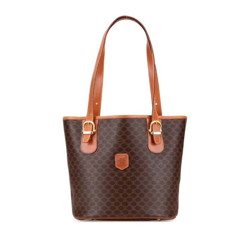 Celine Macadam Coated Canvas Tote Brown Canvas Good condition - Front View