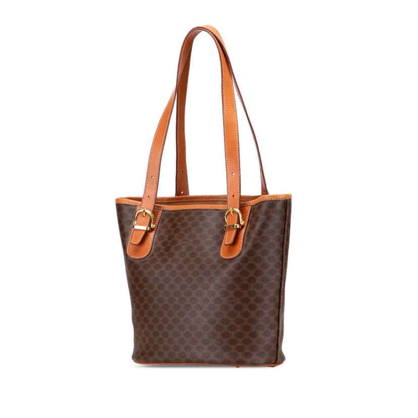 Celine Macadam Coated Canvas Tote Brown Canvas Good condition - Back View