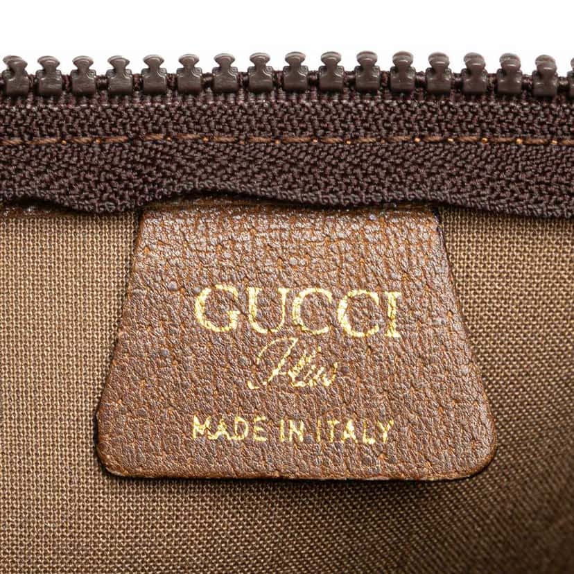 Gucci GG Supreme Plus Clutch Brown Canvas Good condition - Box View