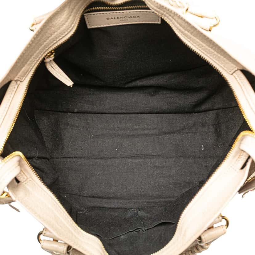 Balenciaga Chevre Motocross Classic Metallic Edge City Satchel Brown Leather Good condition - Model View