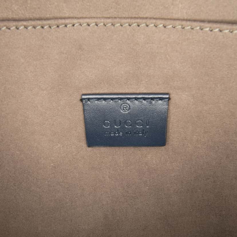 Gucci Guccissima Business Bag Blue Leather Good condition - Box View