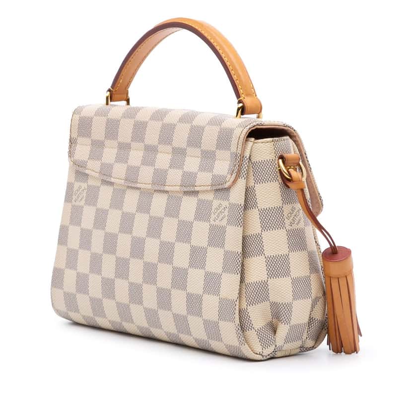 Louis Vuitton Damier Azur Croisette White Canvas Good condition - Back View