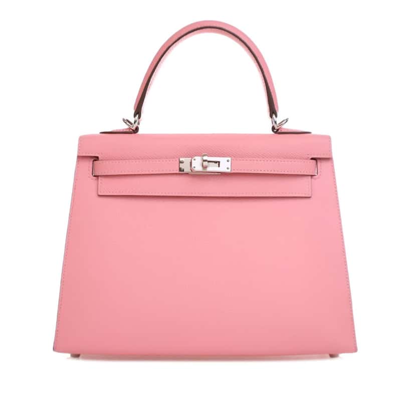 Hermès Epsom Kelly II Sellier 25 Pink Leather Good condition - Front View