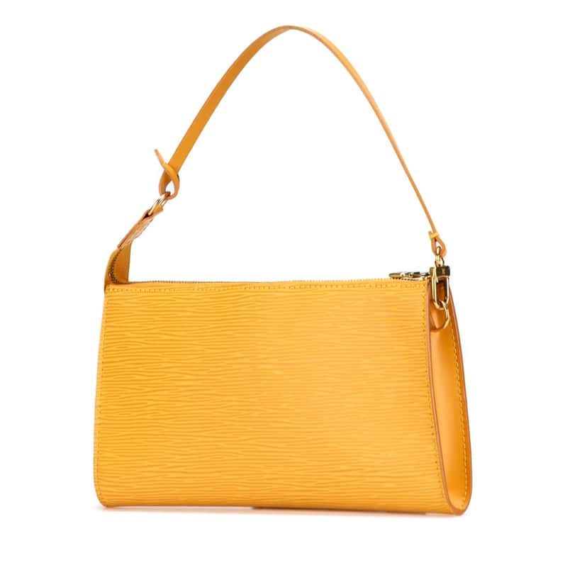 Louis Vuitton Epi Pochette Accessoires Yellow Leather Good condition - Back View