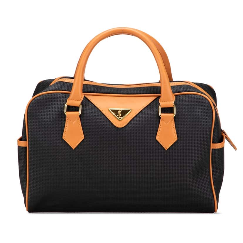 Yves Saint Laurent PVC Boston Bag Black Good condition - Front View