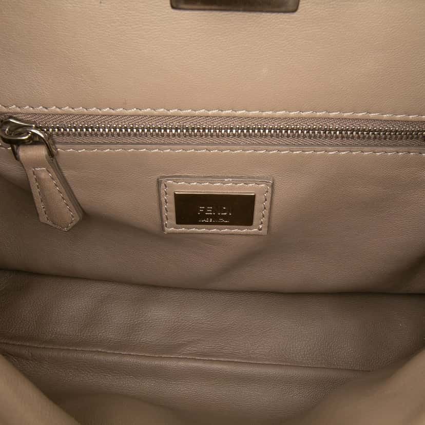 Fendi Mini Leather Iconic Peekaboo Satchel Brown Leather Fair condition - Box View