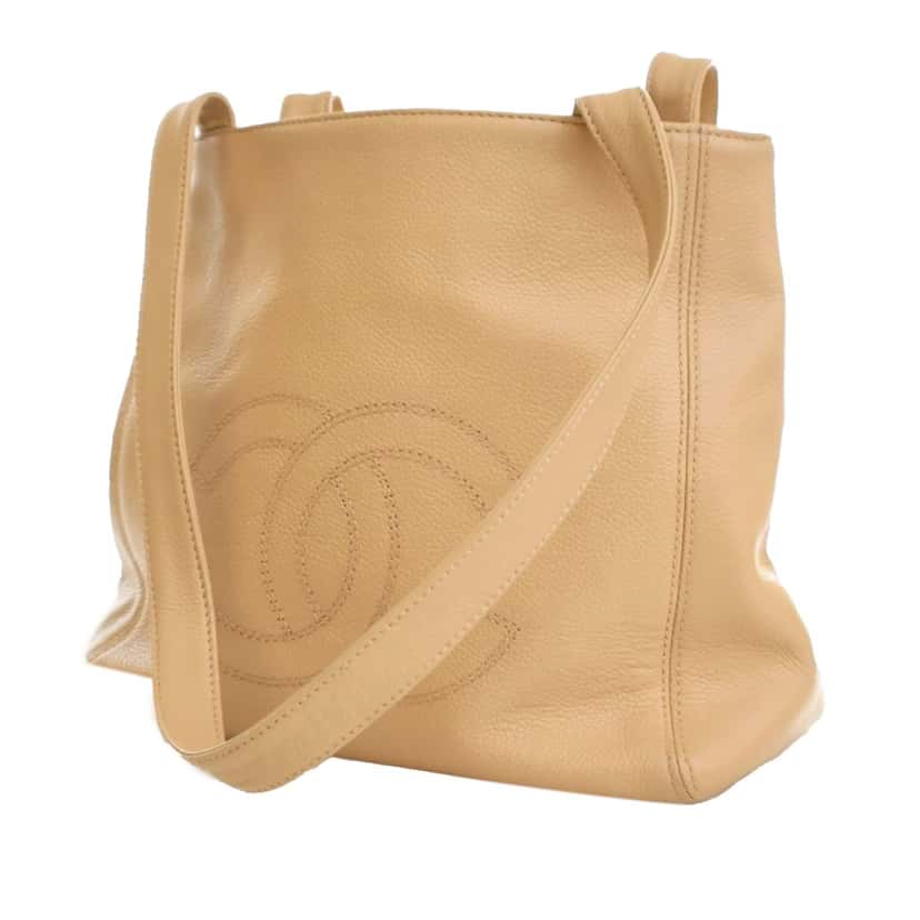 Chanel CC Caviar Tote Brown Leather Good condition - Back View