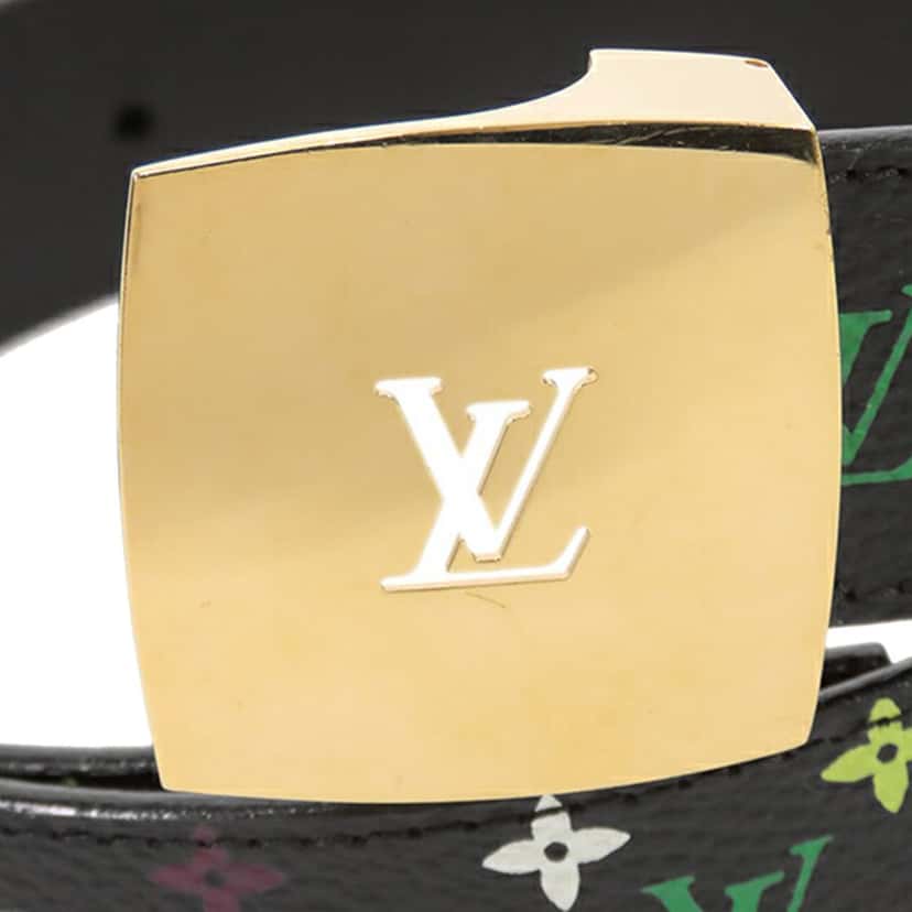 Louis Vuitton Monogram Multicolore LV Cut Reversible Belt Black Canvas Good condition - Back View