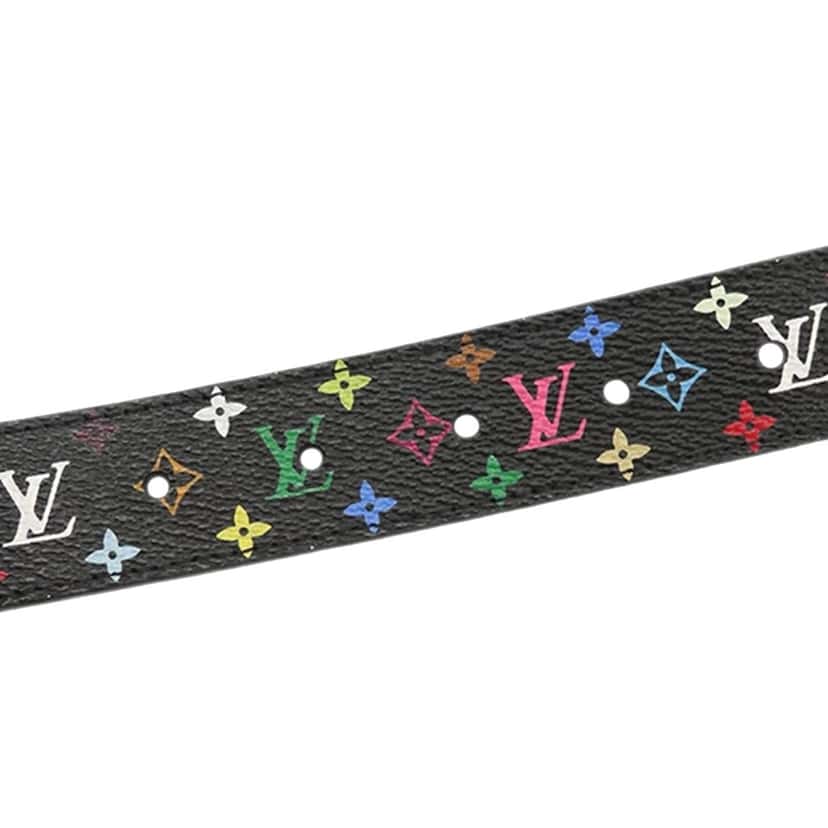 Louis Vuitton Monogram Multicolore LV Cut Reversible Belt Black Canvas Good condition - Model View