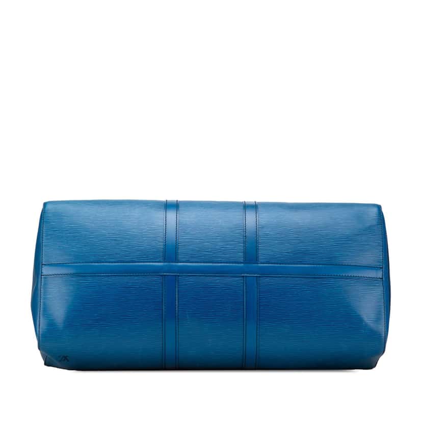 Louis Vuitton Epi Keepall 55 Blue Leather Good condition - Inside View