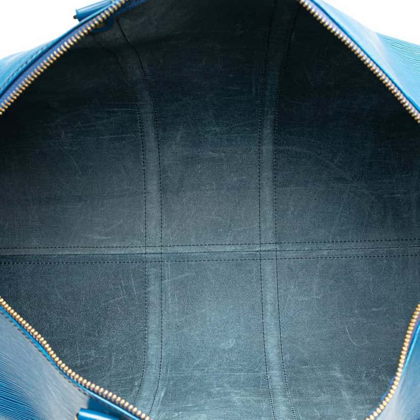Louis Vuitton Epi Keepall 55 Blue Leather Good condition - Model View
