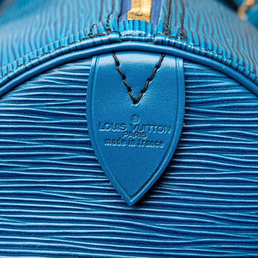 Louis Vuitton Epi Keepall 55 Blue Leather Good condition - Box View