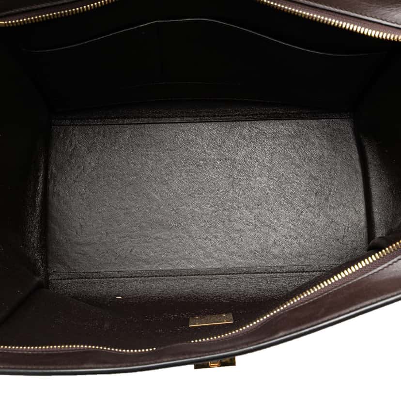 Celine Medium Tricolor Leather Trapeze Satchel Brown Leather Good condition - Model View
