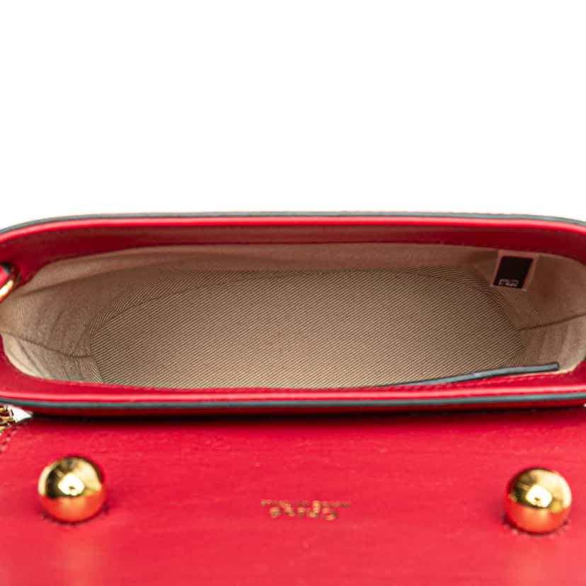 Chloé Croc Embossed Leather Aby Lock Satchel Red Leather Good condition - Model View