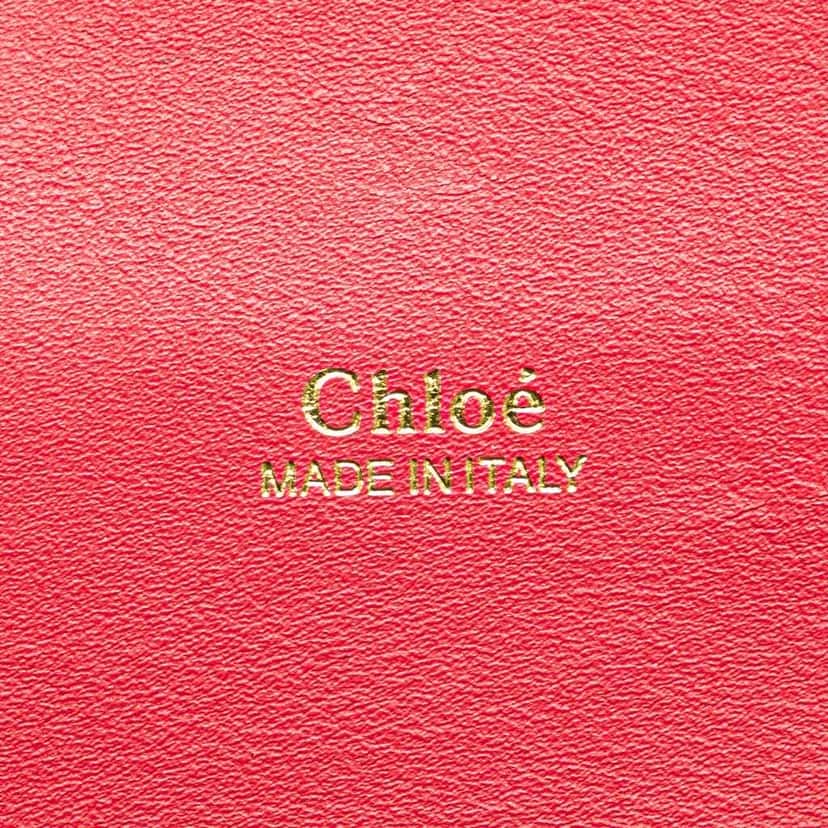 Chloé Croc Embossed Leather Aby Lock Satchel Red Leather Good condition - Box View