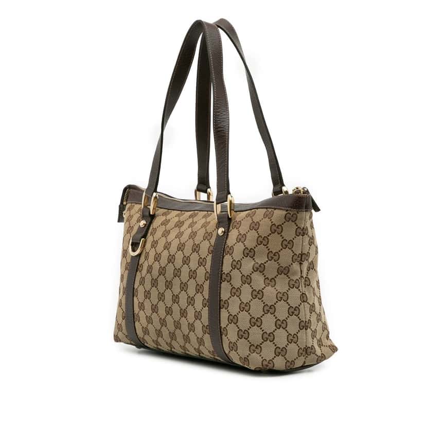 Gucci GG Canvas Abbey D Ring Tote Brown Canvas Good condition - Back View