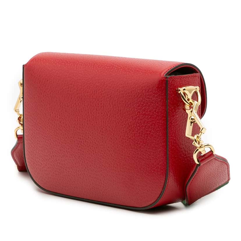 Gucci Adidas Mini Leather Web Horsebit 1955 Crossbody Red Leather Very good condition - Back View