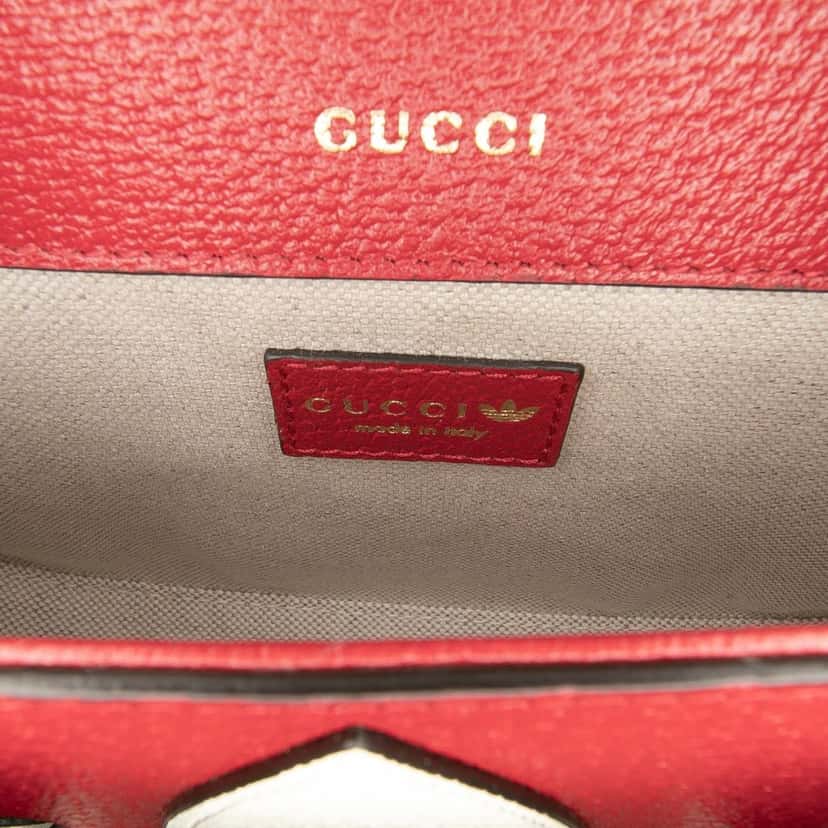 Gucci Adidas Mini Leather Web Horsebit 1955 Crossbody Red Leather Very good condition - Box View