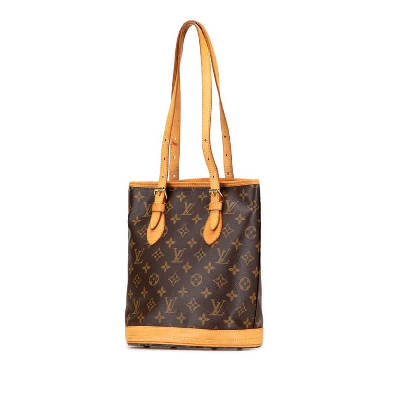 Louis Vuitton Monogram Petit Bucket Brown Canvas Good condition - Back View