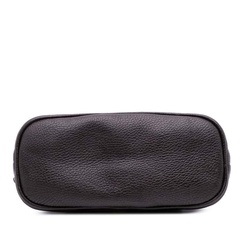 Gucci Mini Leather Web Dome Satchel Brown Leather Fair condition - Inside View