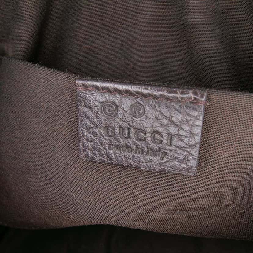 Gucci Mini Leather Web Dome Satchel Brown Leather Fair condition - Box View