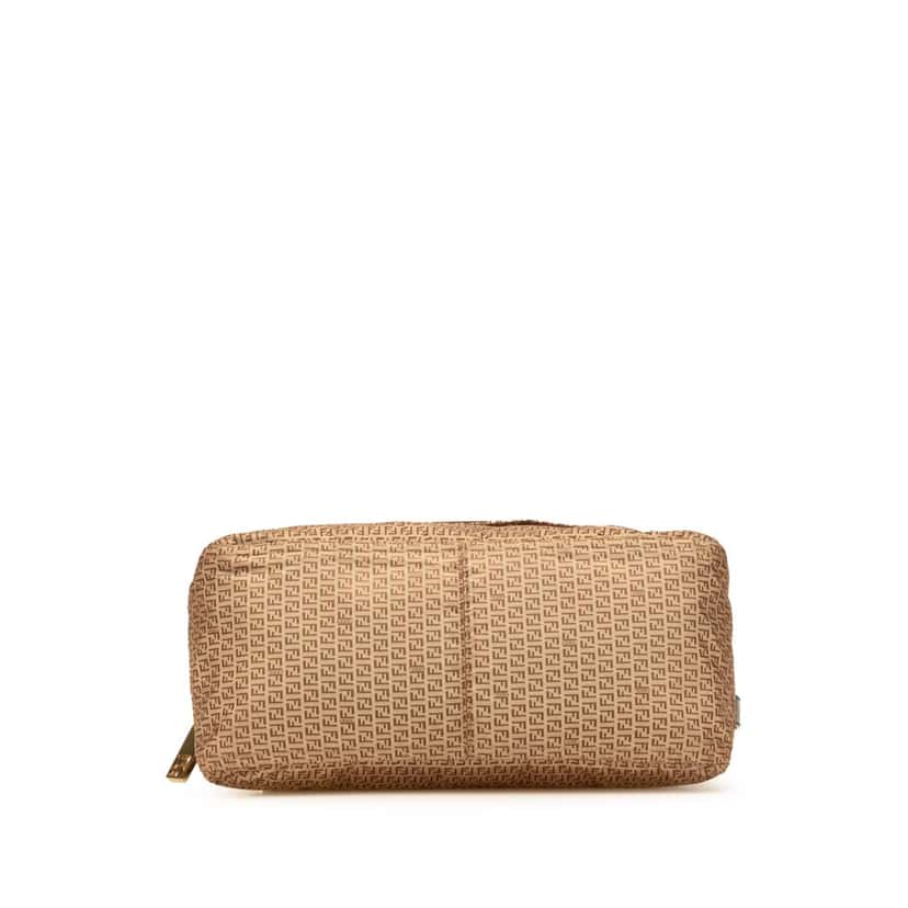 Fendi Micro Zucchino Canvas Mamma Forever Brown Canvas Good condition - Inside View