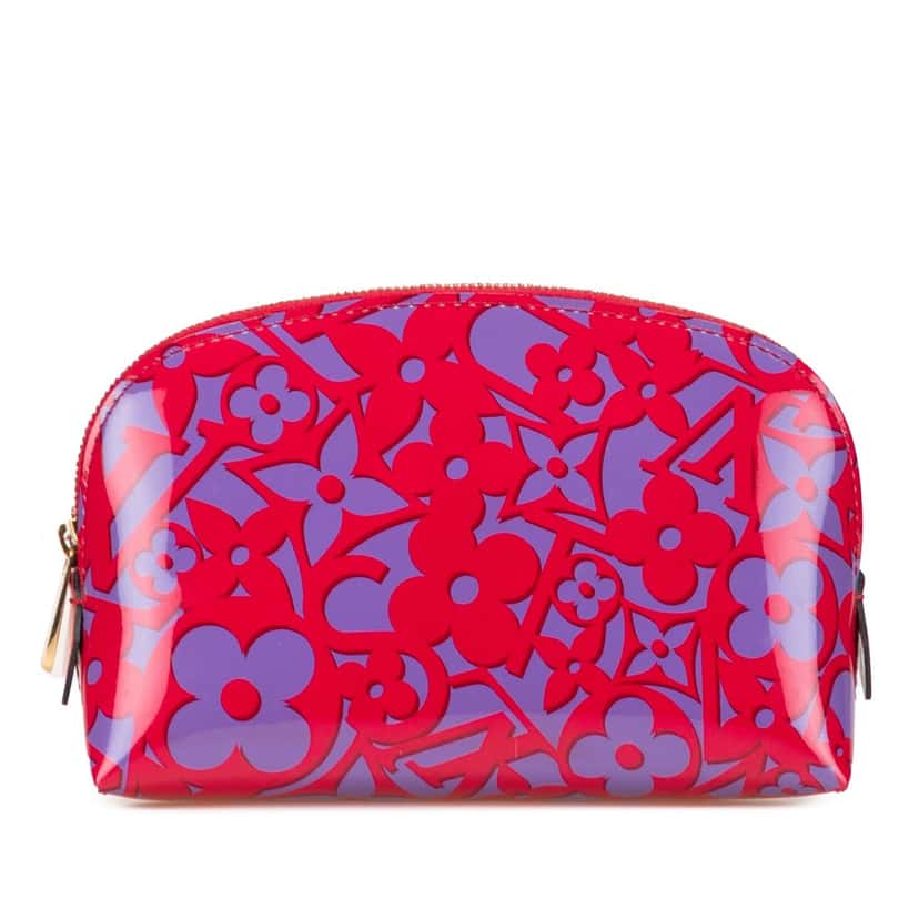 Louis Vuitton Monogram Vernis Sweet Cosmetic Pouch Red Leather Good condition - Front View
