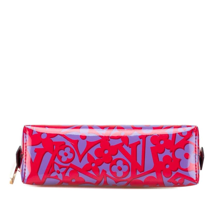 Louis Vuitton Monogram Vernis Sweet Cosmetic Pouch Red Leather Good condition - Inside View