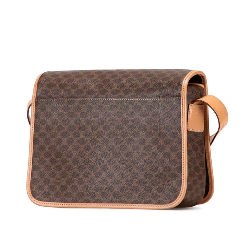 Celine Macadam Coated Canvas Crossbody Brown Canvas Good condition - Back View