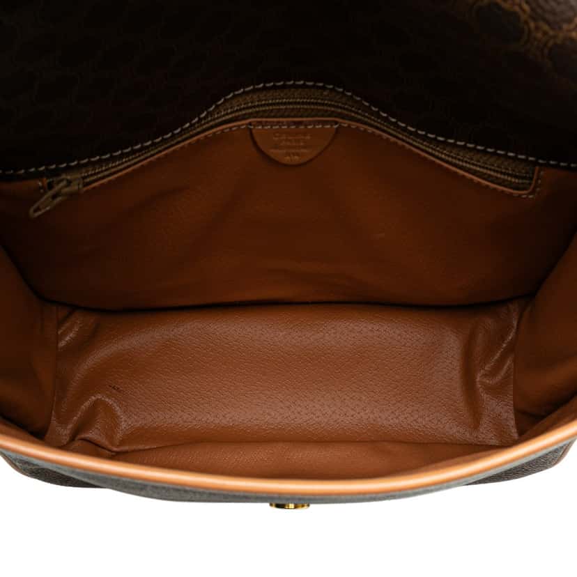 Celine Macadam Coated Canvas Crossbody Brown Canvas Good condition - Model View