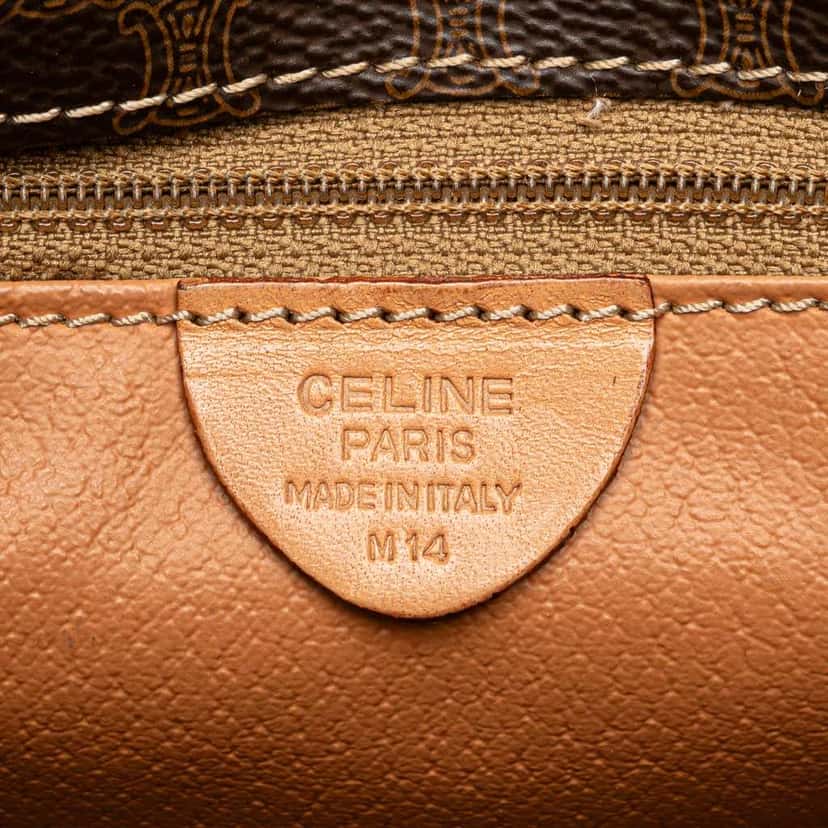 Celine Macadam Coated Canvas Crossbody Brown Canvas Good condition - Box View