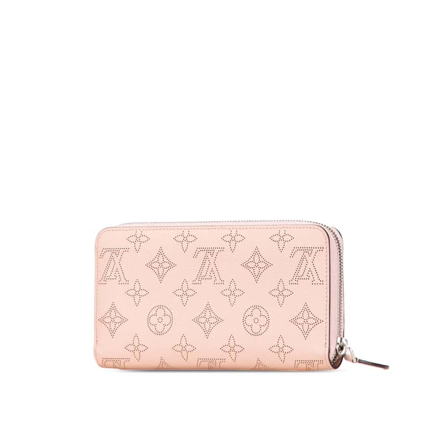 Louis Vuitton Monogram Mahina Zippy Wallet Pink Leather Good condition - Back View