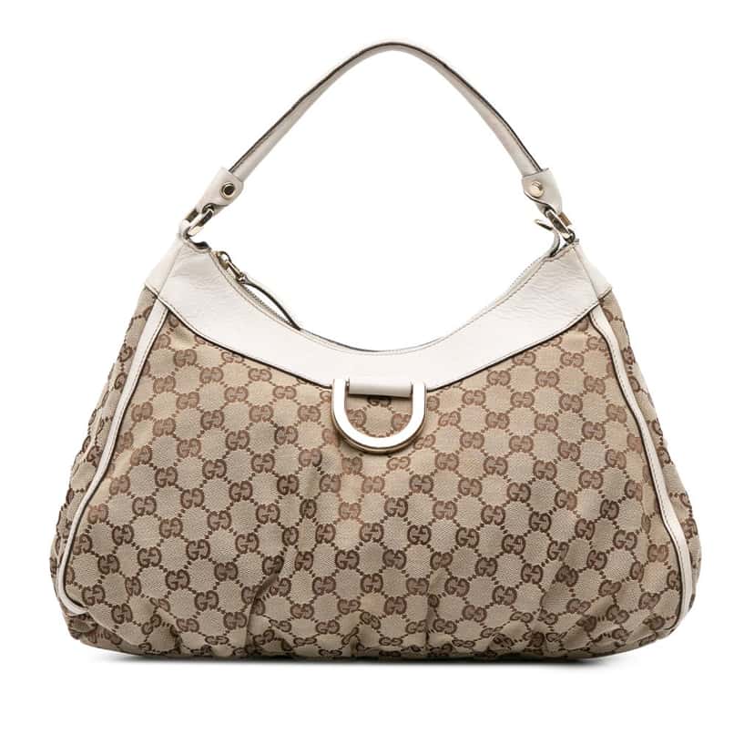 Gucci GG Canvas Abbey D Ring Shoulder Bag Brown Canvas Good condition - Front View