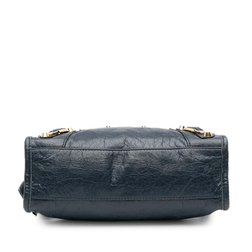 Balenciaga Mini Lambskin Motocross Classic City Satchel Blue Leather Good condition - Inside View